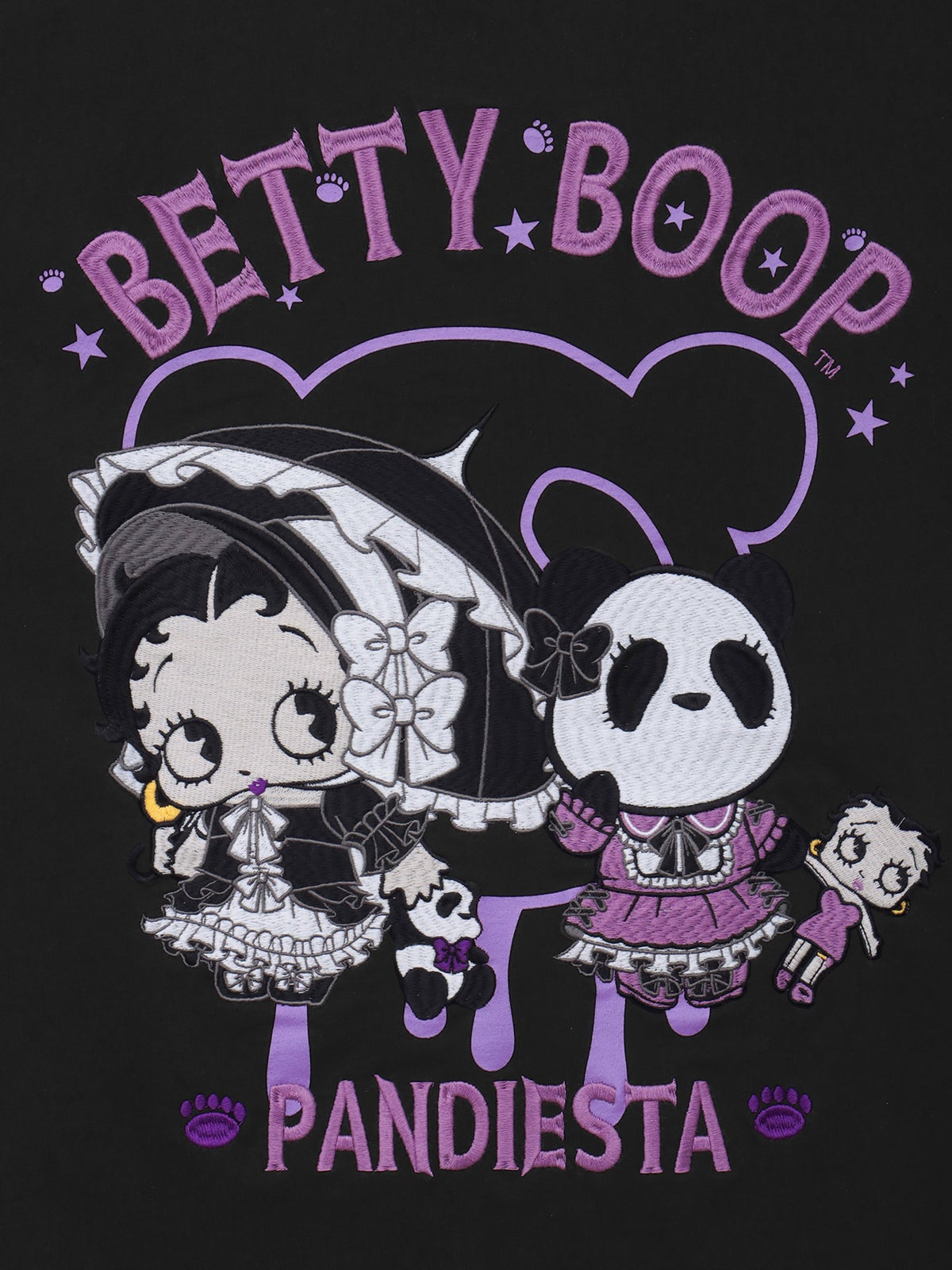 【PANDIESTA JAPAN×BETTY BOOP】“ゴスロリベティ”刺繍入りTシャツ