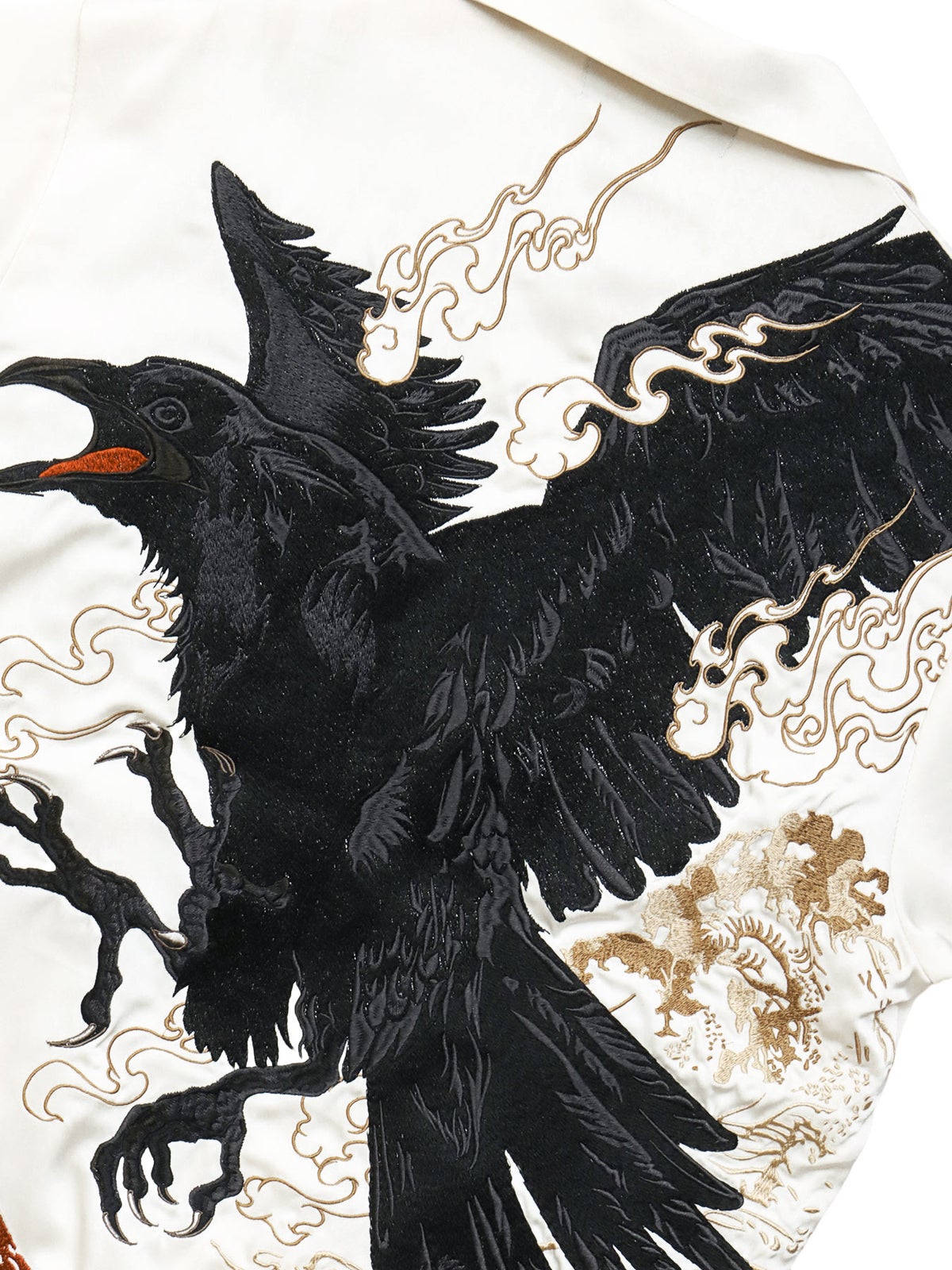 【絡繰魂・粋】“八咫烏”刺繍入り半袖シャツ