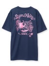 【SUMINEKO】“眠り墨猫”プリントDRY素材Tシャツ