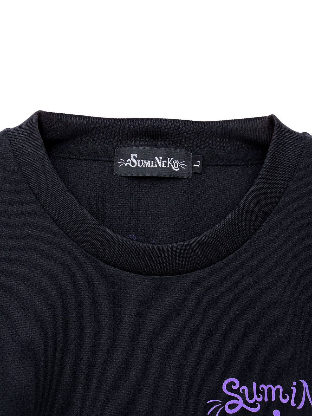 【SUMINEKO】“眠り墨猫”プリントDRY素材Tシャツ