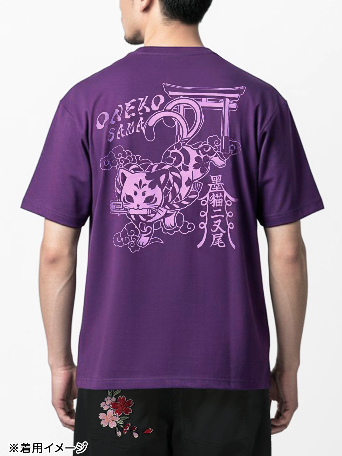 【SUMINEKO】“お猫様”プリントDRY素材Tシャツ