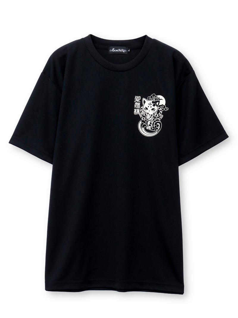 【SUMINEKO】“お猫様”プリントDRY素材Tシャツ