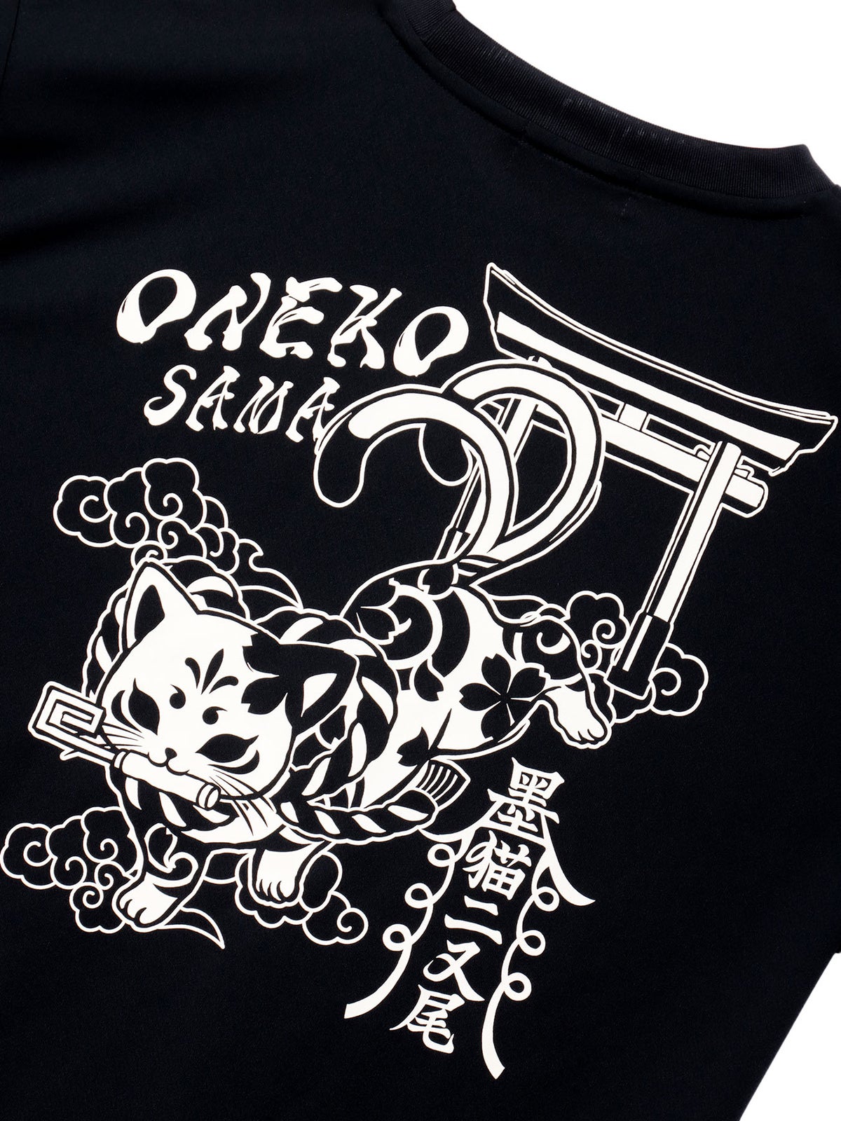 【SUMINEKO】“お猫様”プリントDRY素材Tシャツ