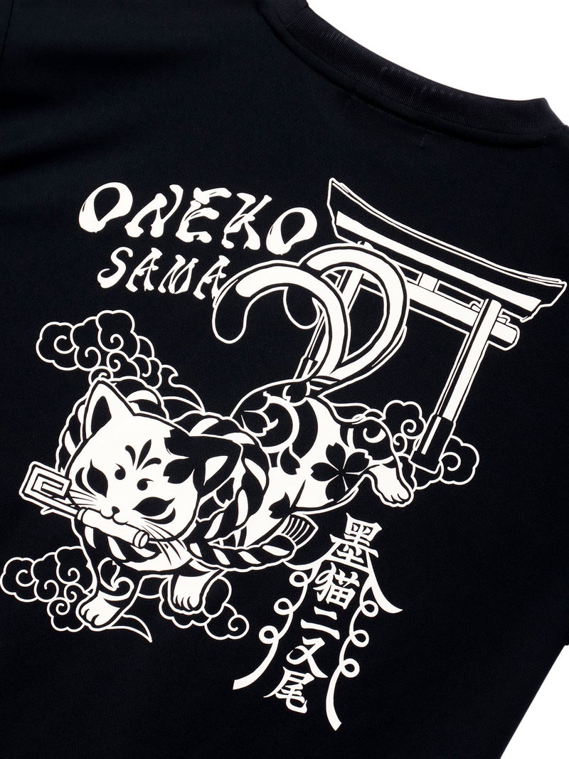 【SUMINEKO】“お猫様”プリントDRY素材Tシャツ