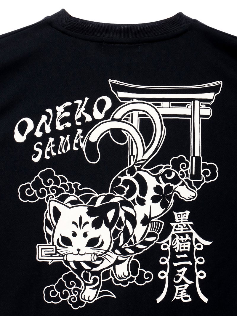 【SUMINEKO】“お猫様”プリントDRY素材Tシャツ