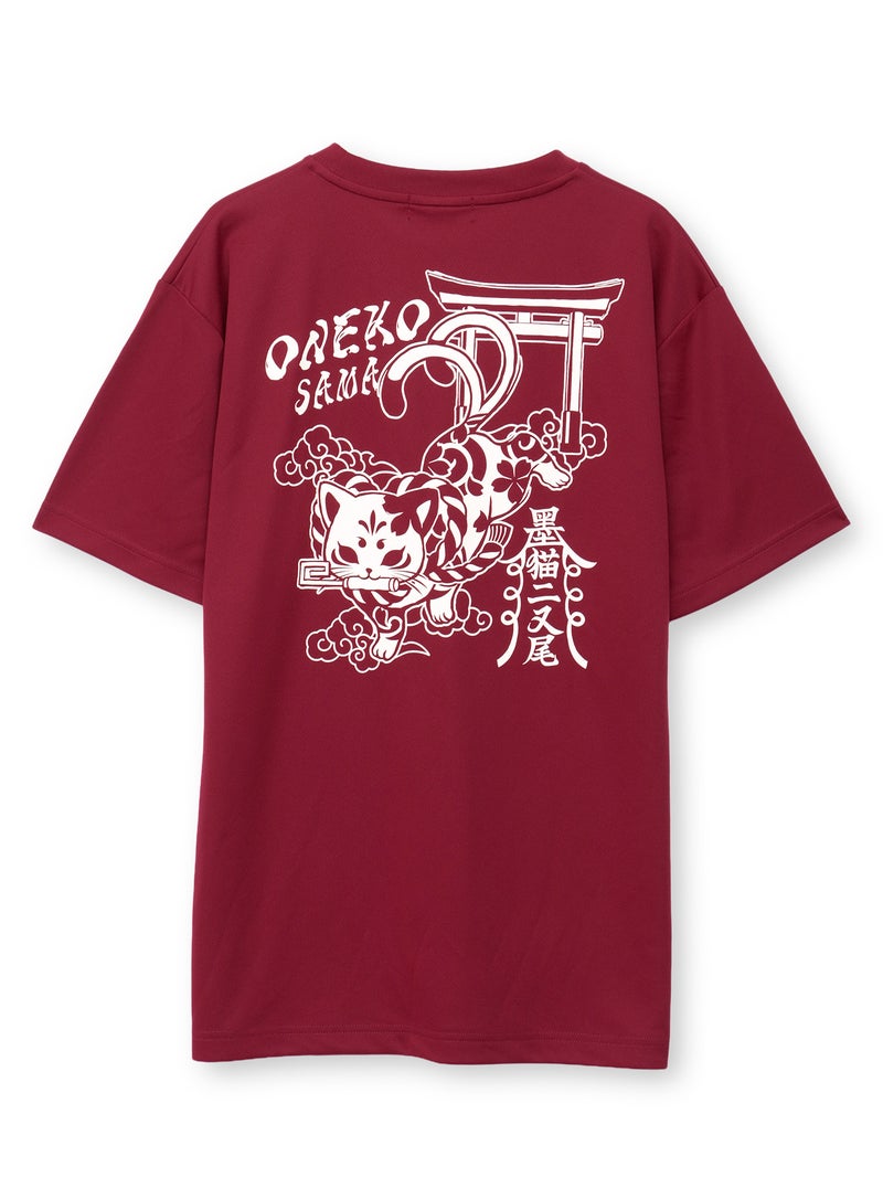 【SUMINEKO】“お猫様”プリントDRY素材Tシャツ