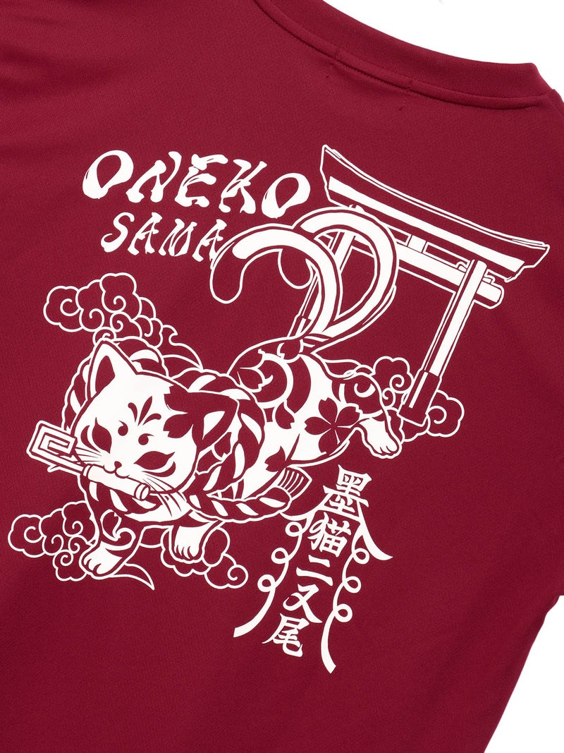 【SUMINEKO】“お猫様”プリントDRY素材Tシャツ