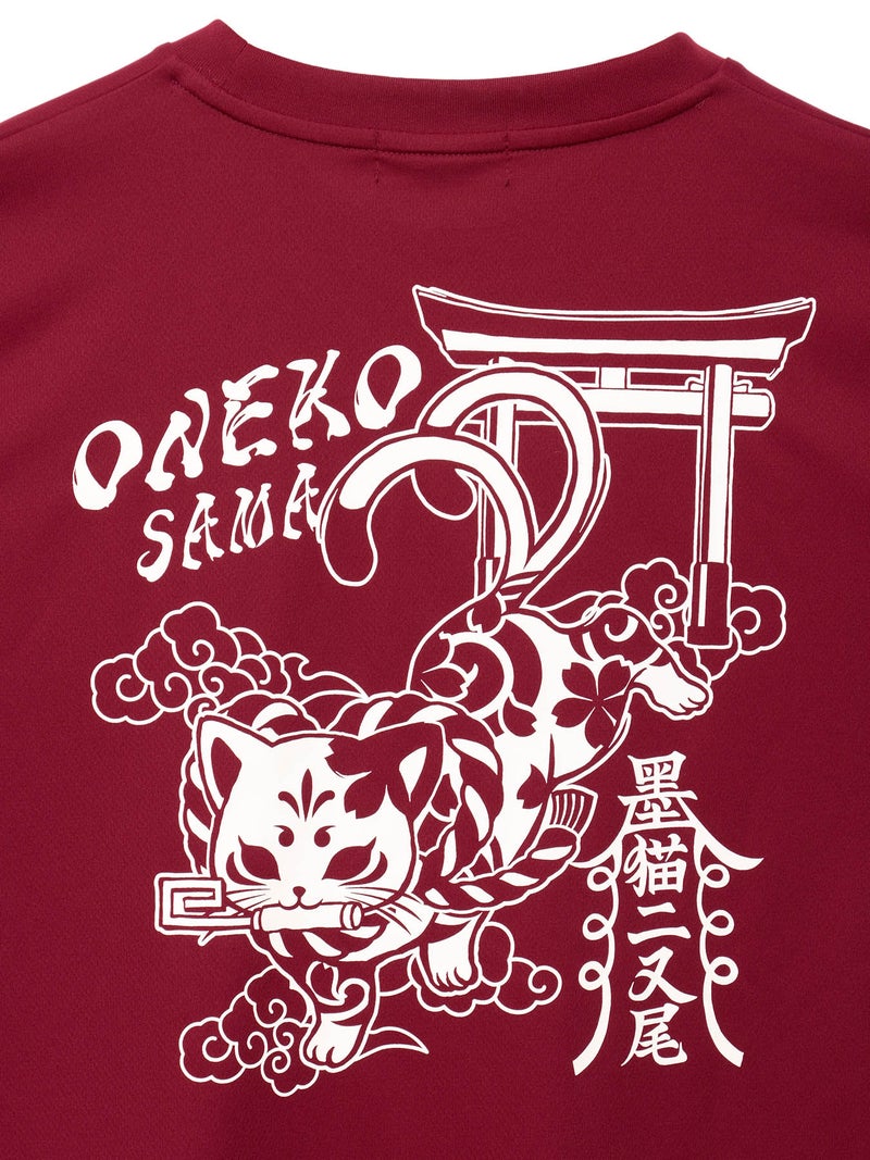 【SUMINEKO】“お猫様”プリントDRY素材Tシャツ