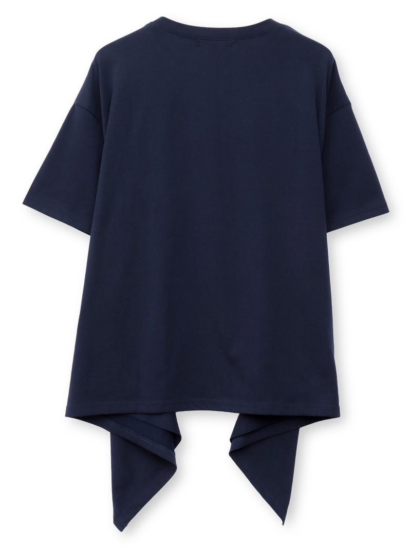  【雅結】桜刺繍イレヘムTシャツ