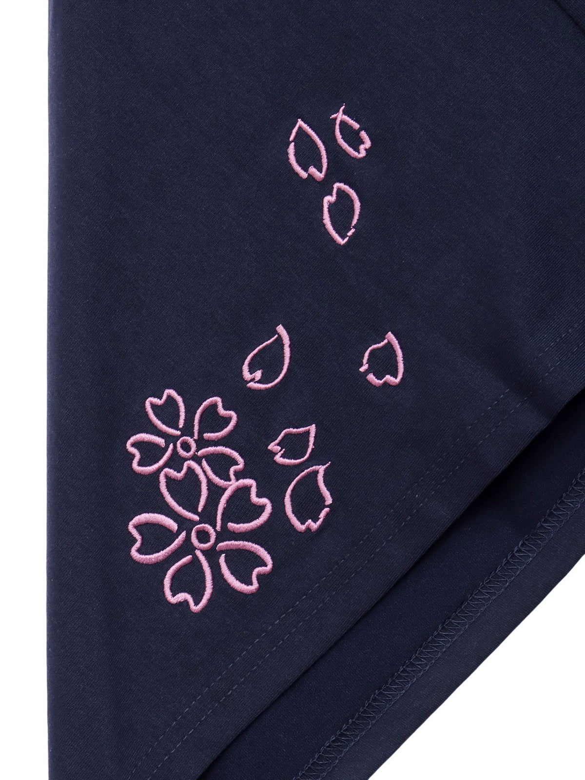  【雅結】桜刺繍イレヘムTシャツ