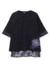  【雅結】菊流水 刺繍入りTシャツ