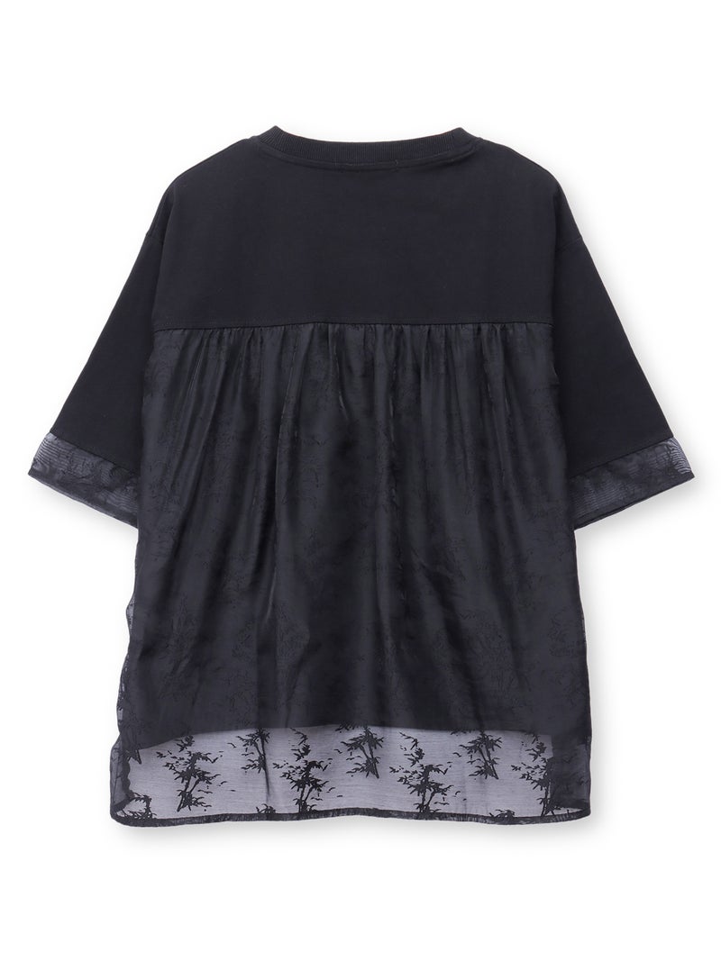  【雅結】菊流水 刺繍入りTシャツ