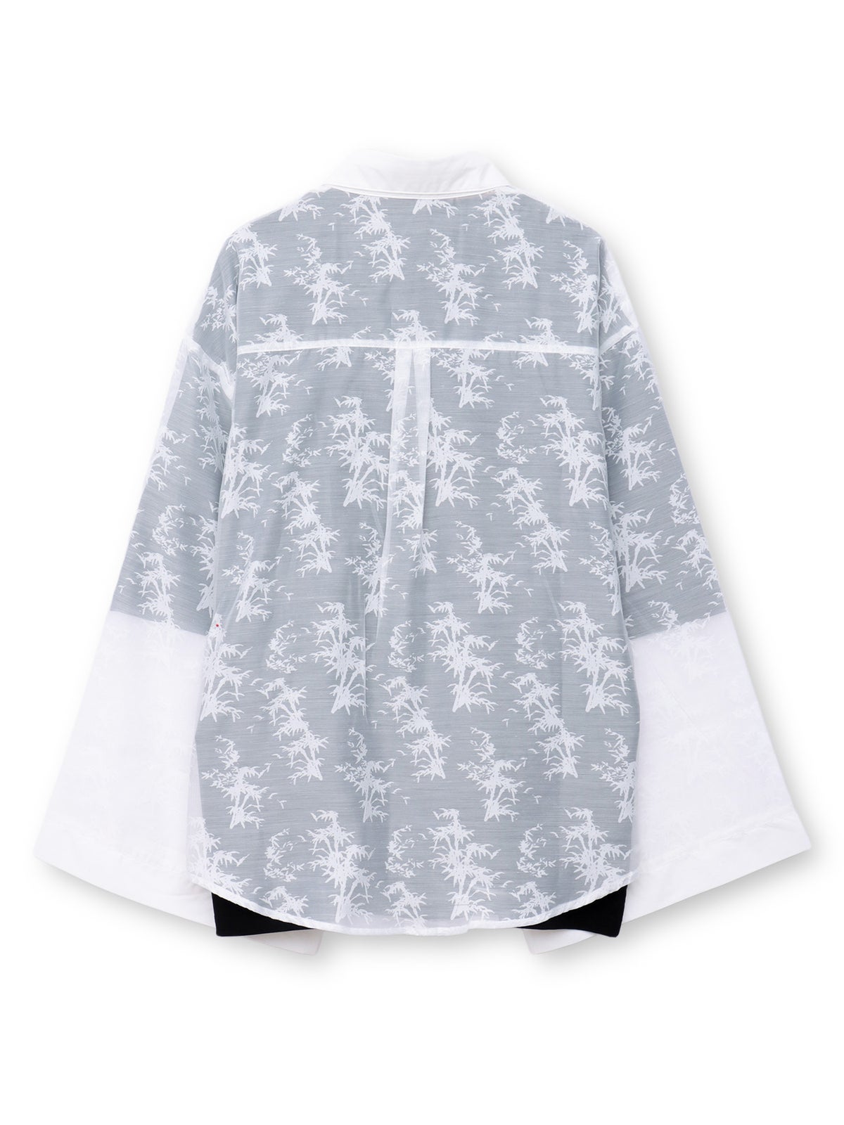 【雅結-EN-】竹柄着物袖レースシャツアンサブル