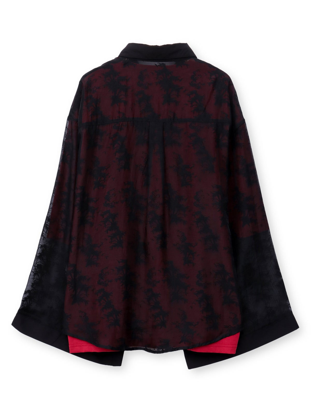 【雅結-EN-】竹柄着物袖レースシャツアンサブル