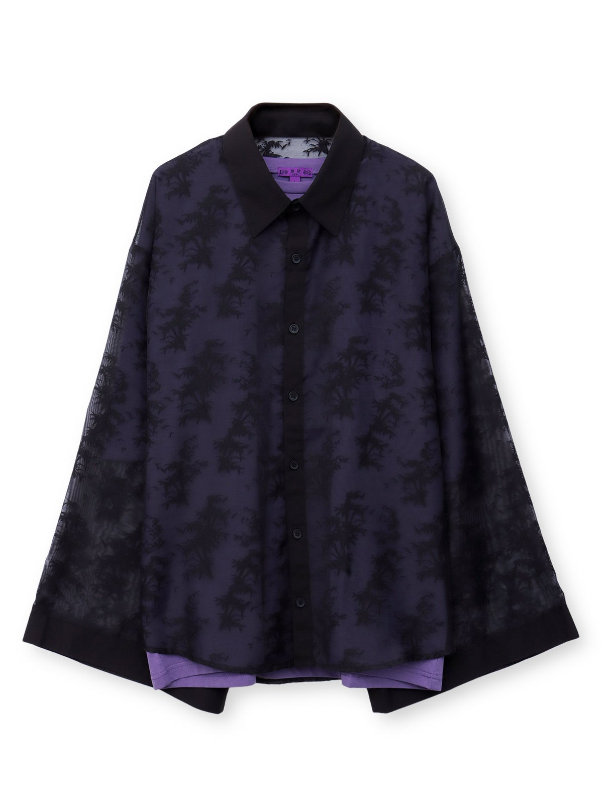 【雅結-EN-】竹柄着物袖レースシャツアンサブル