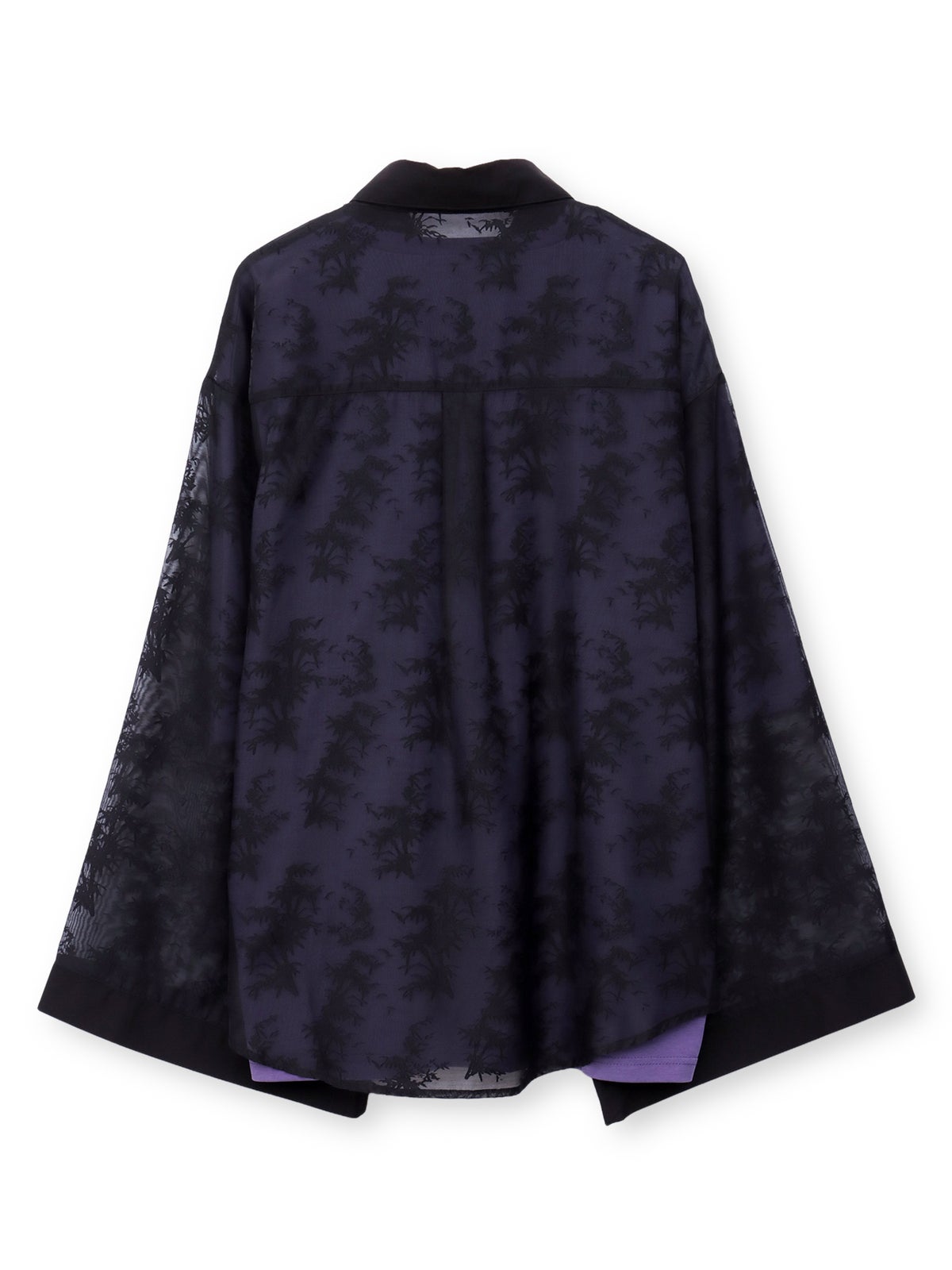 【雅結-EN-】竹柄着物袖レースシャツアンサブル