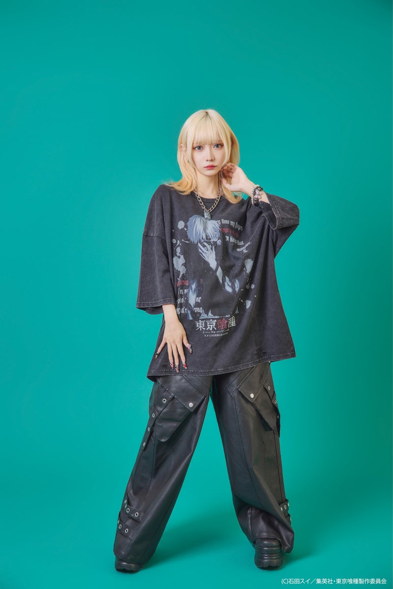  【P.N UNDERGROUND×東京喰種】“金木研”ダメージTシャツ