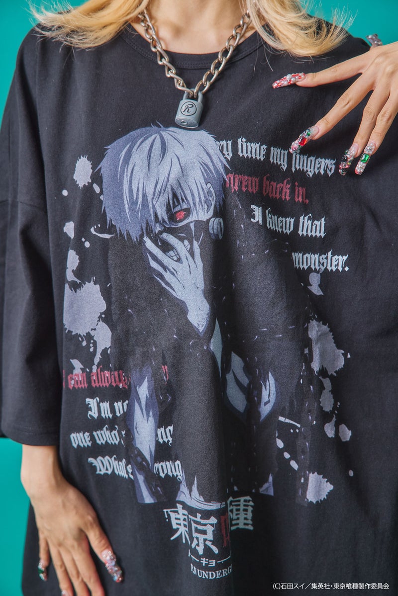  【P.N UNDERGROUND×東京喰種】“金木研”ダメージTシャツ