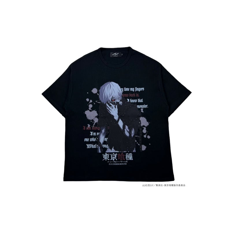  【P.N UNDERGROUND×東京喰種】“金木研”ダメージTシャツ