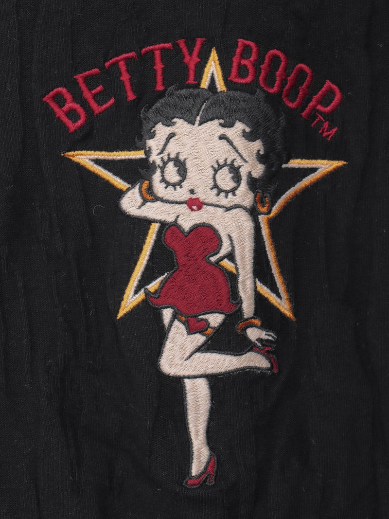 【BETTY BOOP】“ベティ＆パジー”刺繍入りジャガードTシャツ