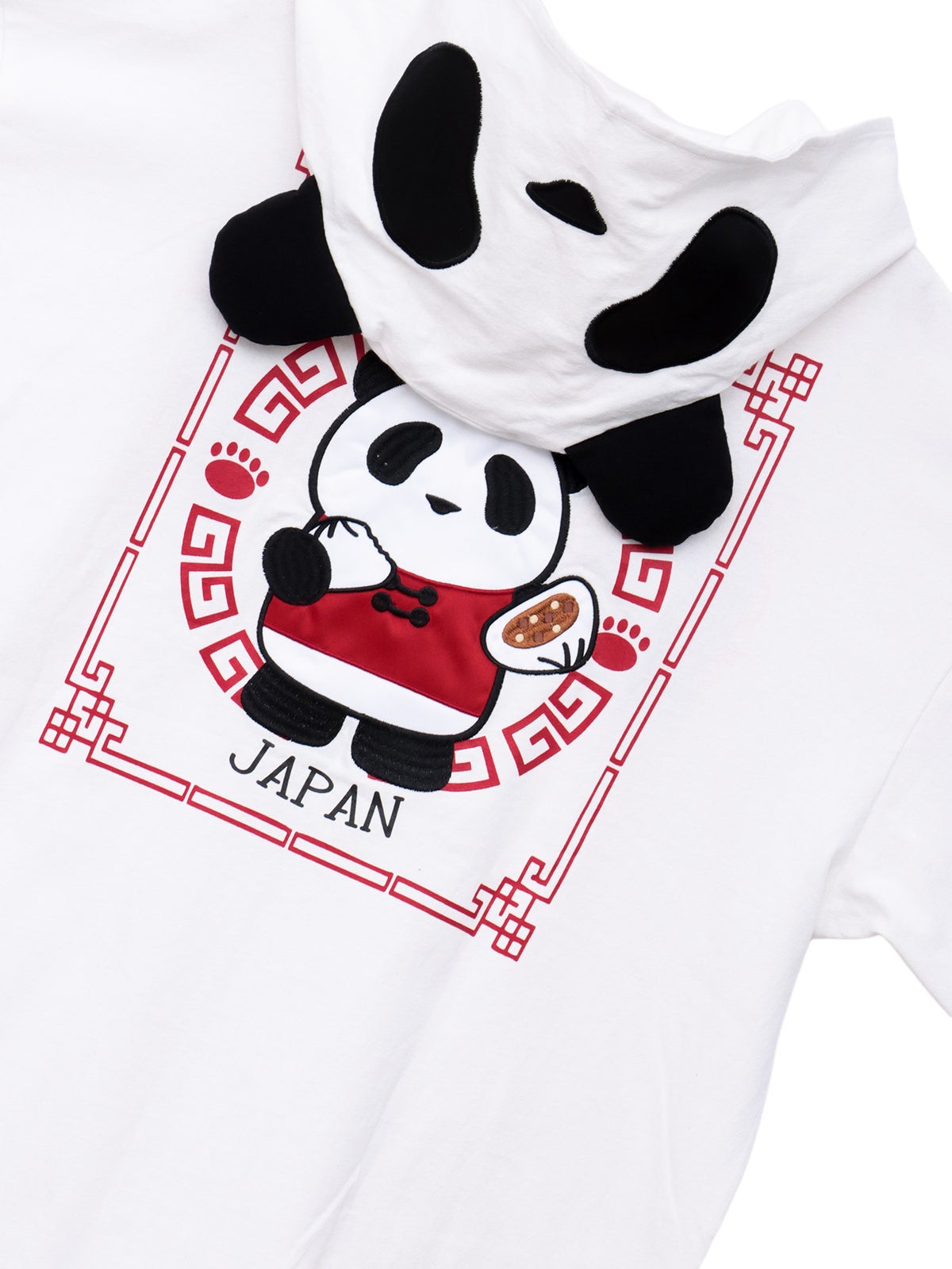 【PANDIESTA JAPAN】“肉まんパンダさん”刺繍入りなりきり半袖ZIPパーカー