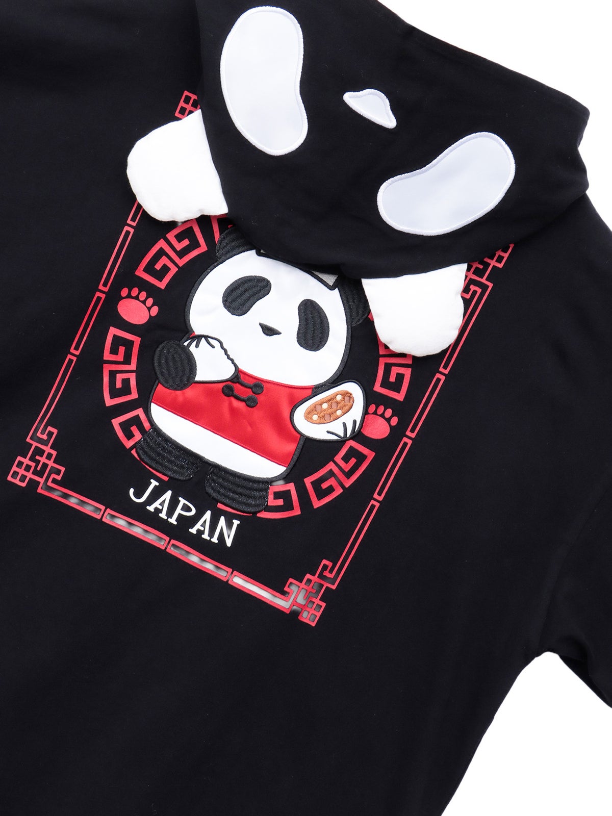 【PANDIESTA JAPAN】“肉まんパンダさん”刺繍入りなりきり半袖ZIPパーカー