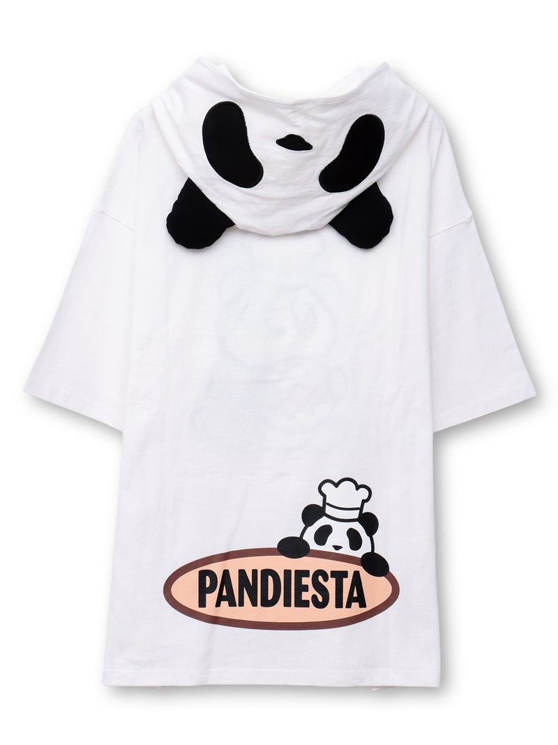 【PANDIESTA JAPAN】“メロンパンダさん”刺繍入りなりきり半袖パーカー