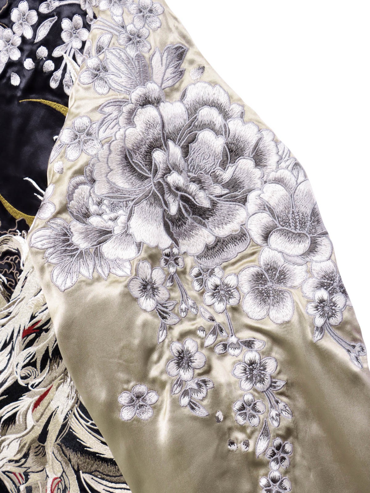 【絡繰魂・粋】“妖気九尾”総刺繍リバーシブルスカジャン