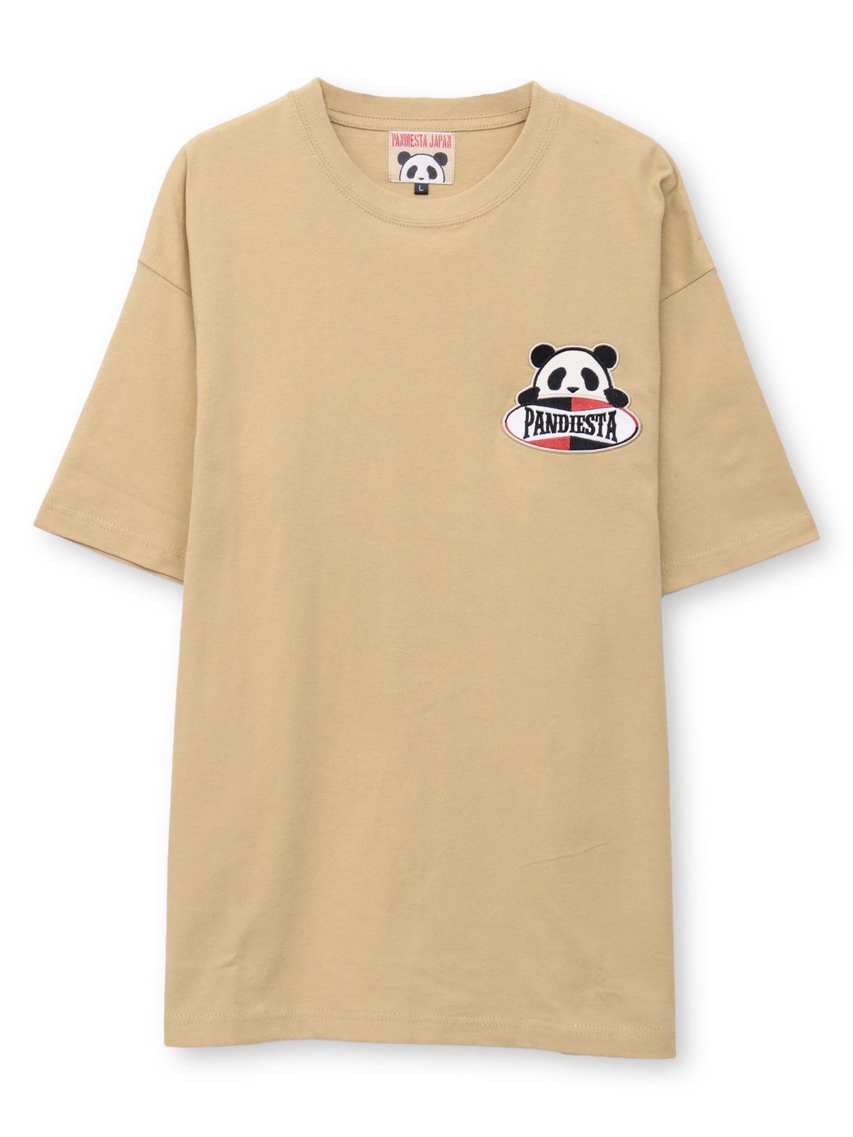 【PANDIESTA JAPAN】“ツーリングパンダ”刺繍入りTシャツ