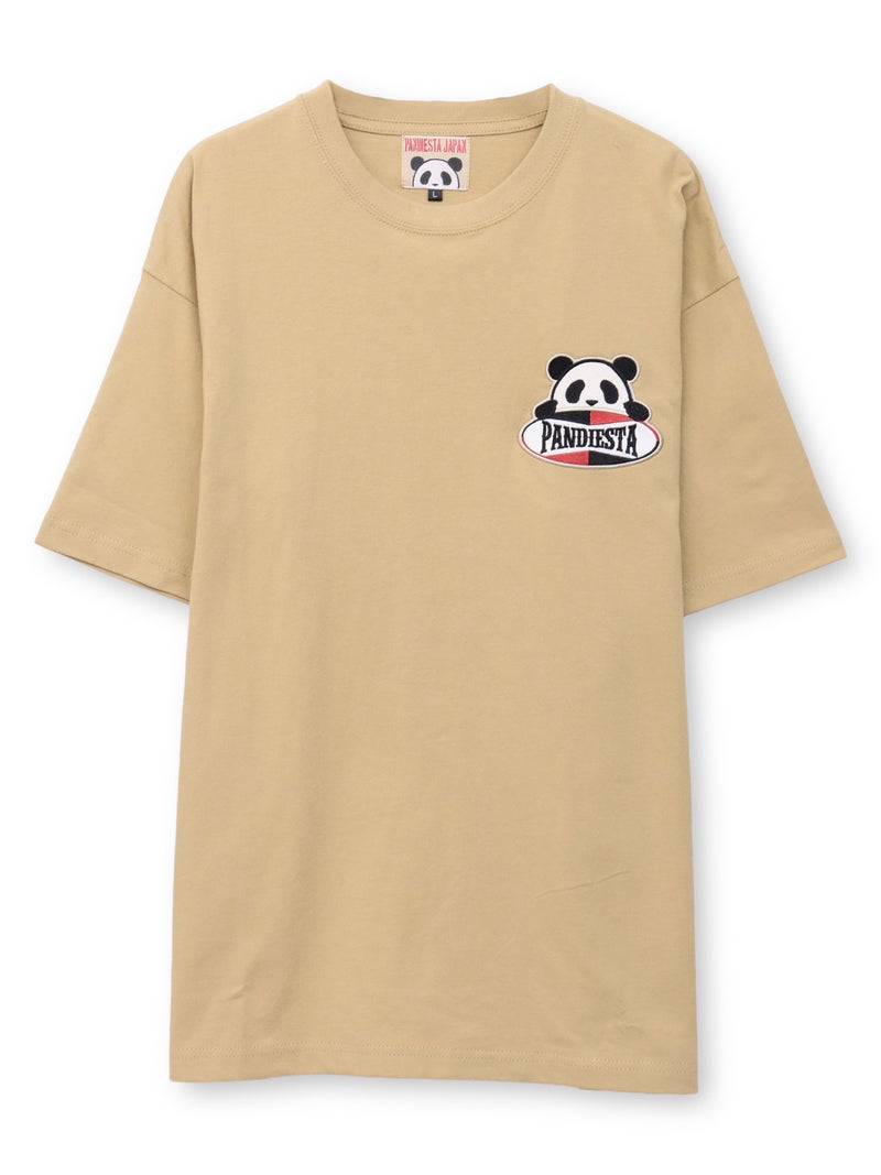 【PANDIESTA JAPAN】“ツーリングパンダ”刺繍入りTシャツ