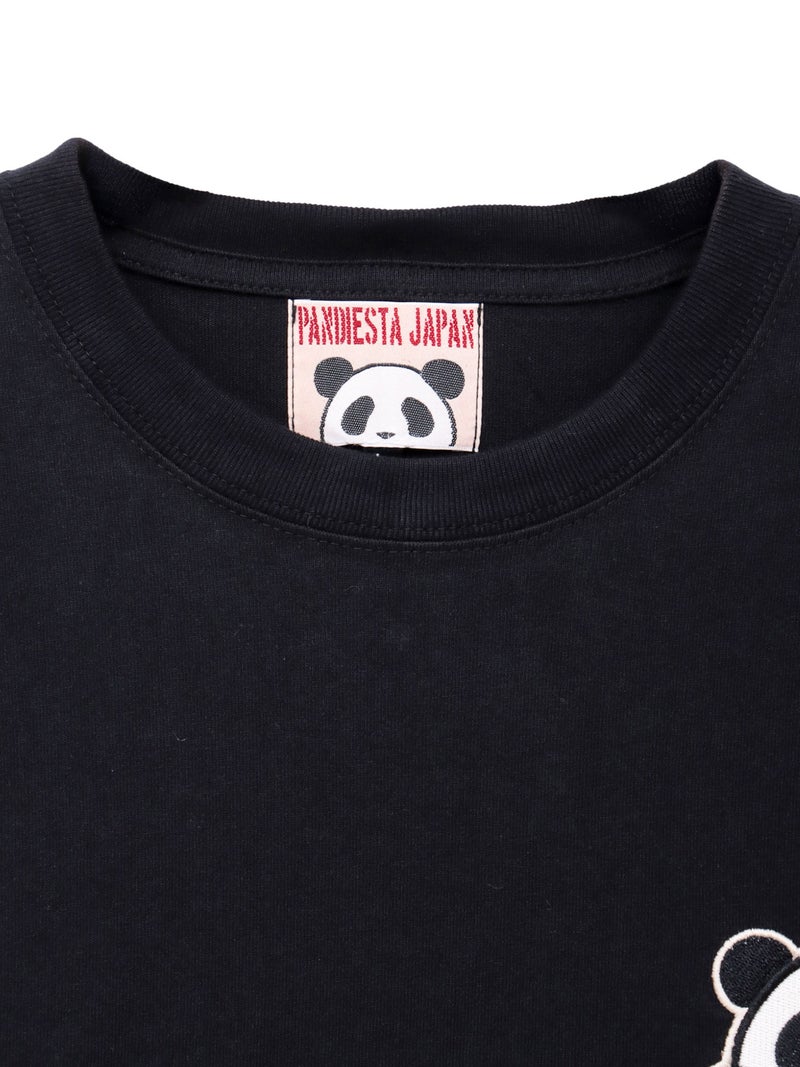 【PANDIESTA JAPAN】“ツーリングパンダ”刺繍入りTシャツ