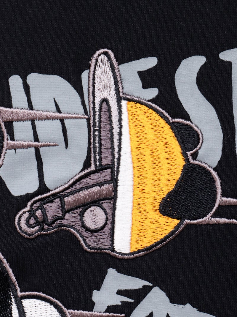 【PANDIESTA JAPAN】“ツーリングパンダ”刺繍入りTシャツ