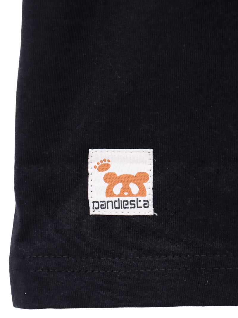 【PANDIESTA JAPAN】“ツーリングパンダ”刺繍入りTシャツ