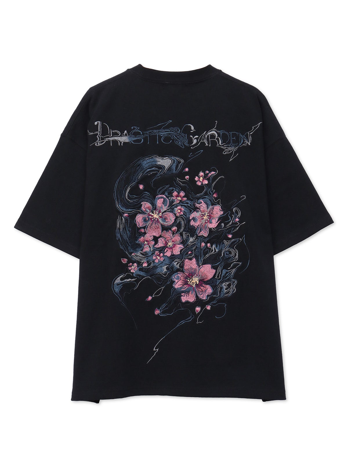 【DRASTIC GARDEN】“煙ノ桜”総刺繍BIGシルエットTシャツ