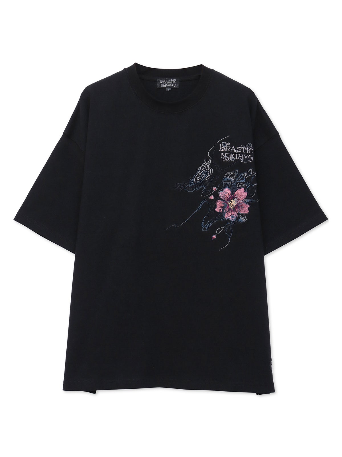 【DRASTIC GARDEN】“煙ノ桜”総刺繍BIGシルエットTシャツ