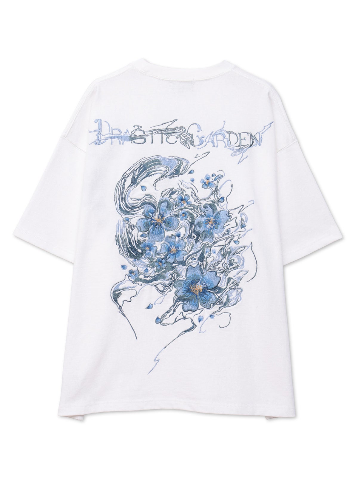【DRASTIC GARDEN】“煙ノ桜”総刺繍BIGシルエットTシャツ