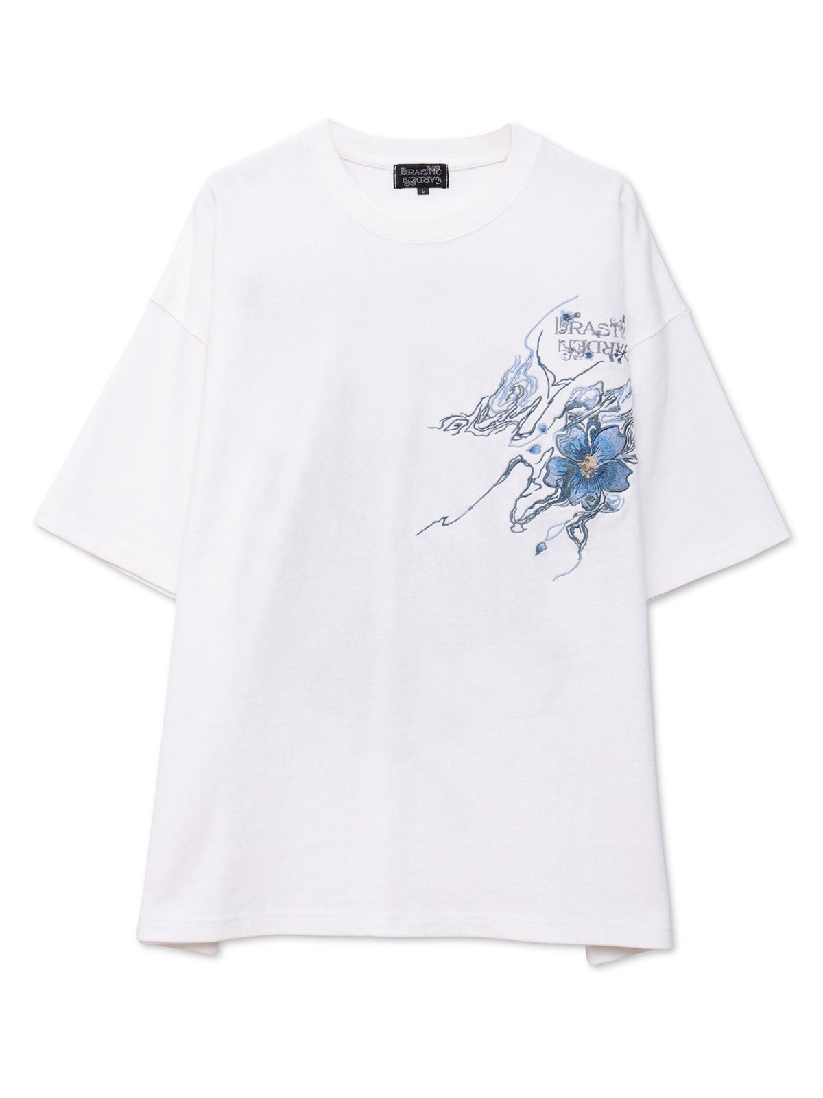 【DRASTIC GARDEN】“煙ノ桜”総刺繍BIGシルエットTシャツ