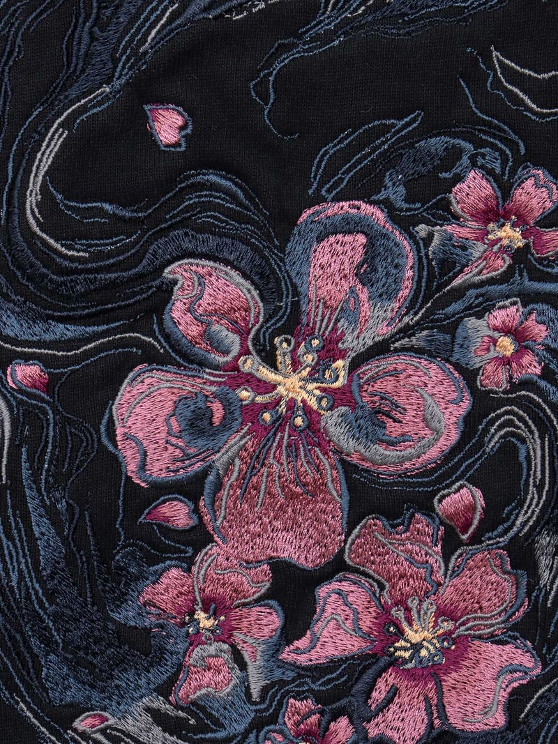 【DRASTIC GARDEN】“煙ノ桜”総刺繍BIGシルエットTシャツ