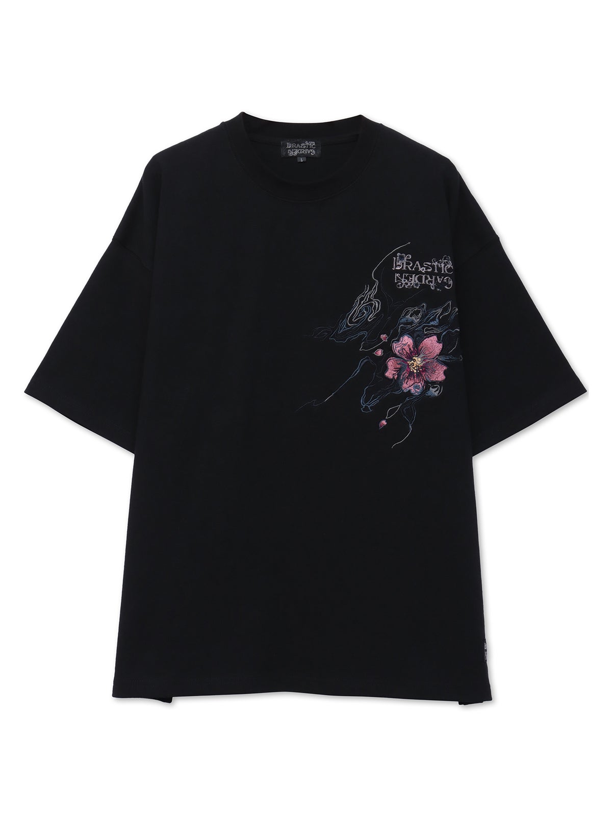【DRASTIC GARDEN】“煙ノ桜”総刺繍BIGシルエットTシャツ