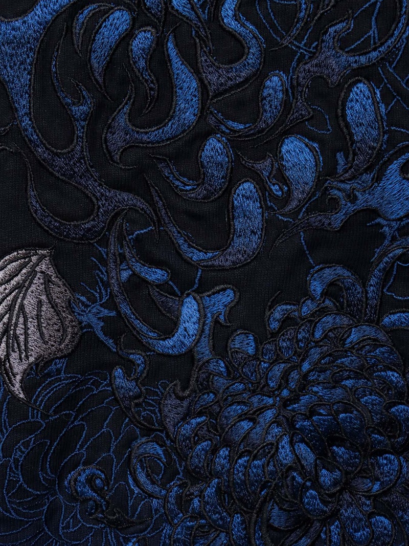 【DRASTIC GARDEN】“火炎ノ菊”総刺繍BIGシルエット段染めTシャツ