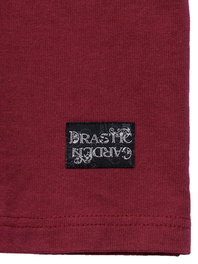 【DRASTIC GARDEN】“稲妻ノ薔薇”総刺繍BIGシルエット段染めTシャツ