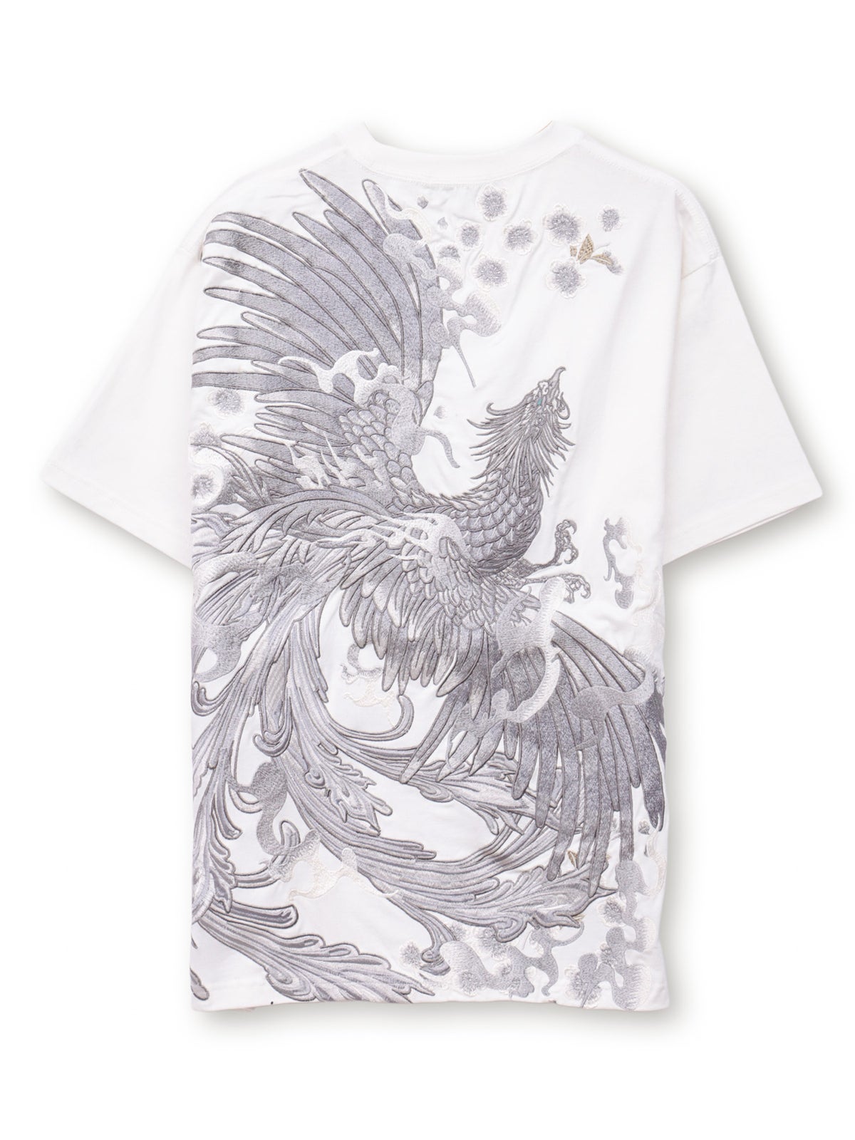 【絡繰魂・頂】“蒼炎”鳳凰刺繍入りTシャツ〔別注〕