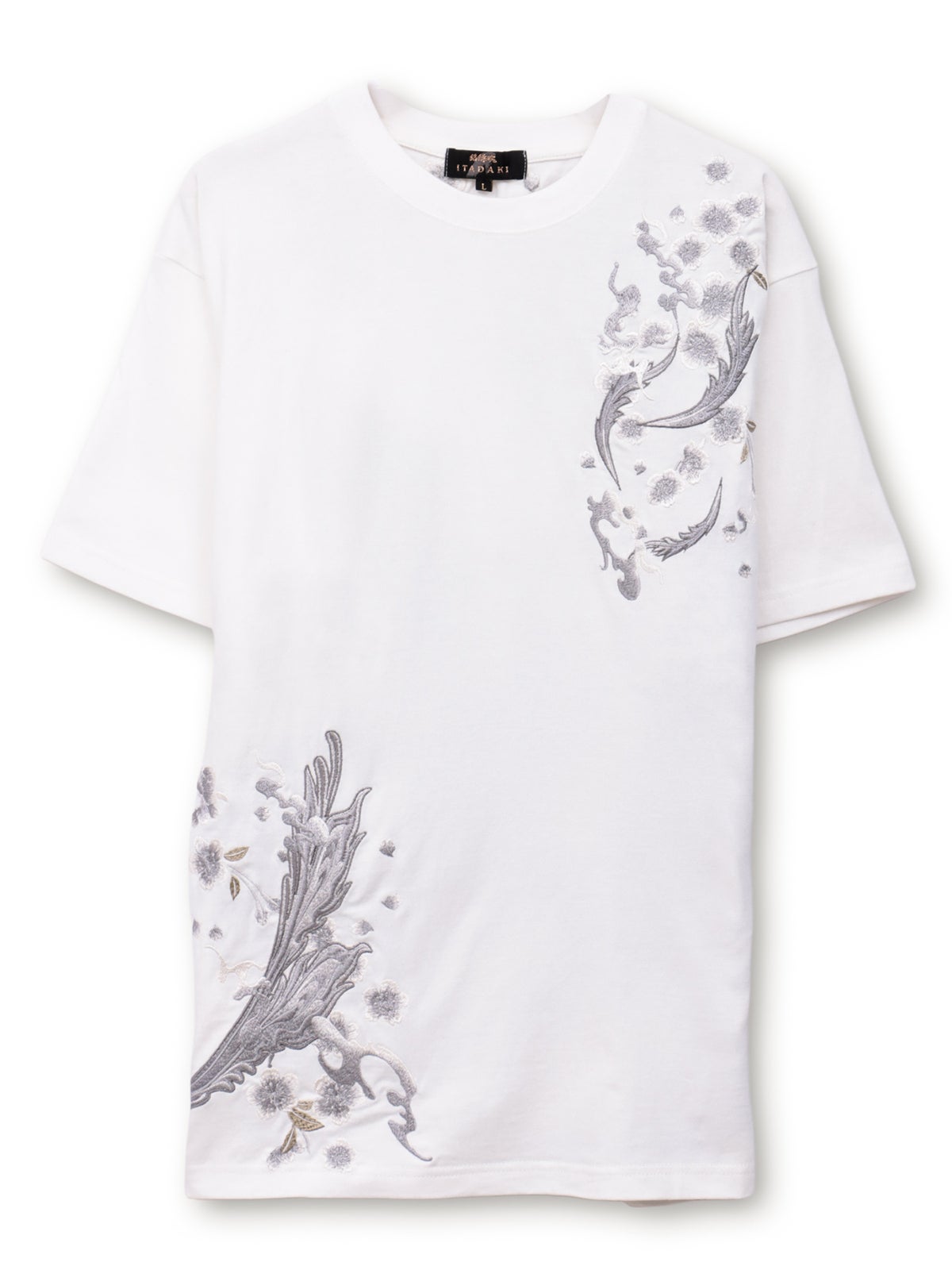 【絡繰魂・頂】“蒼炎”鳳凰刺繍入りTシャツ〔別注〕