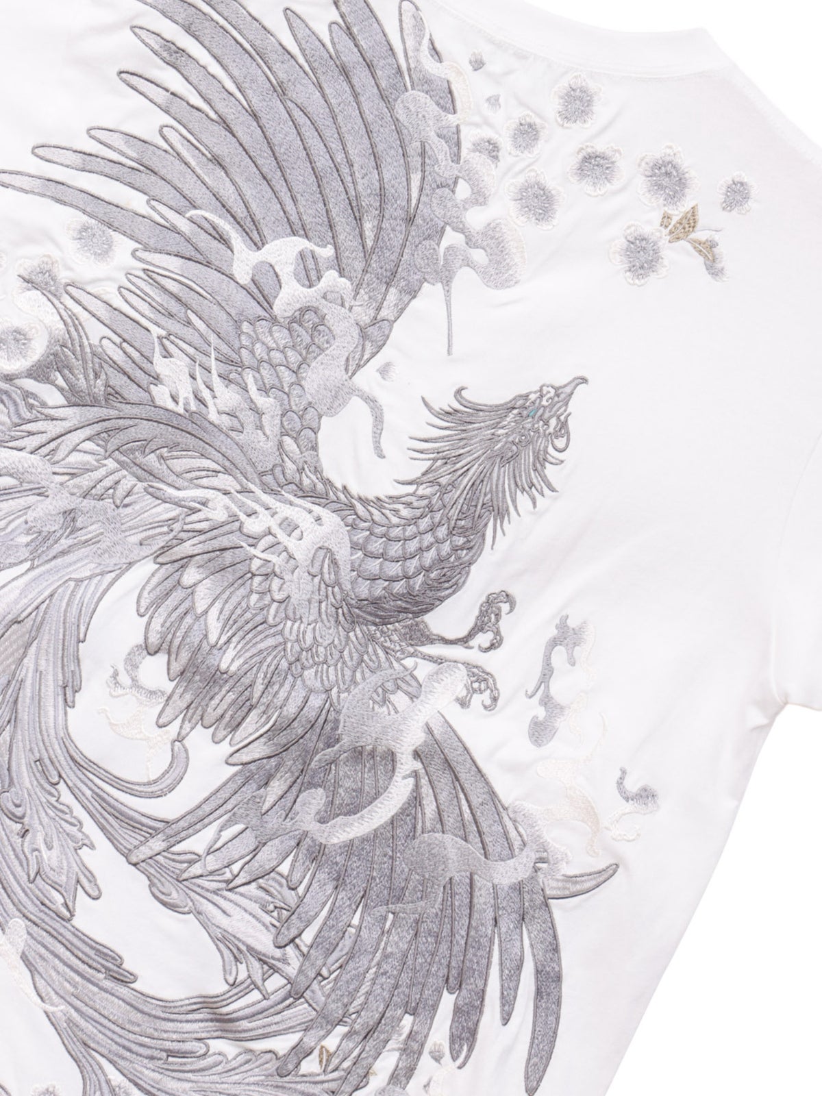 【絡繰魂・頂】“蒼炎”鳳凰刺繍入りTシャツ〔別注〕