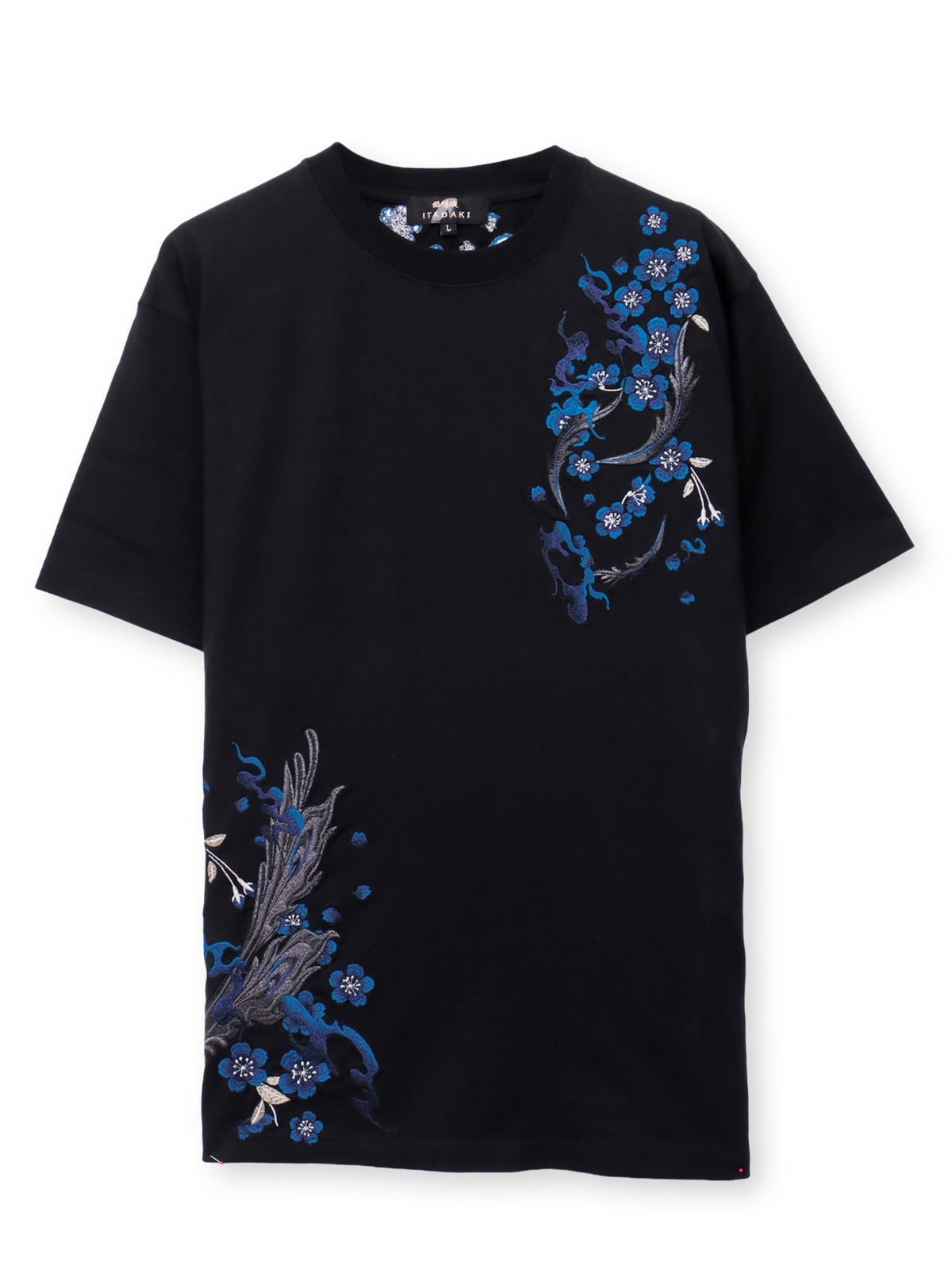 【絡繰魂・頂】“蒼炎”鳳凰刺繍入りTシャツ〔別注〕