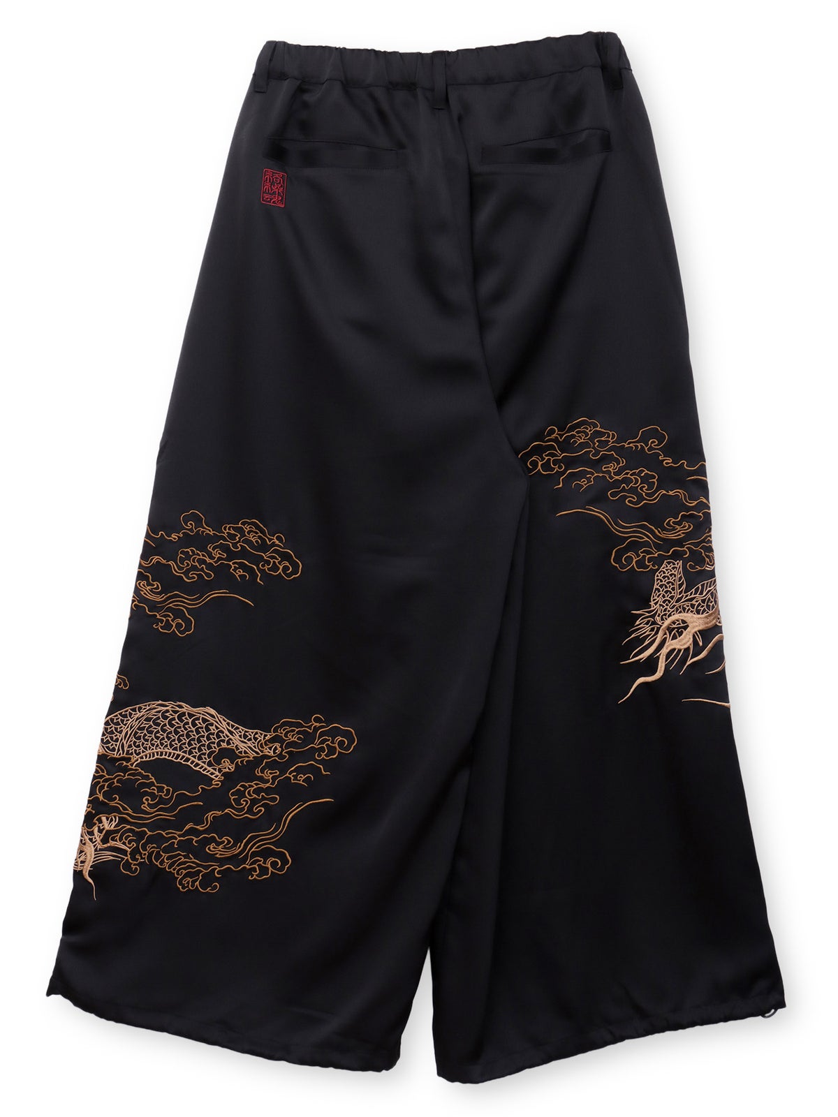 【絡繰魂】“月光龍 揺蕩い”総刺繍ワイドパンツ