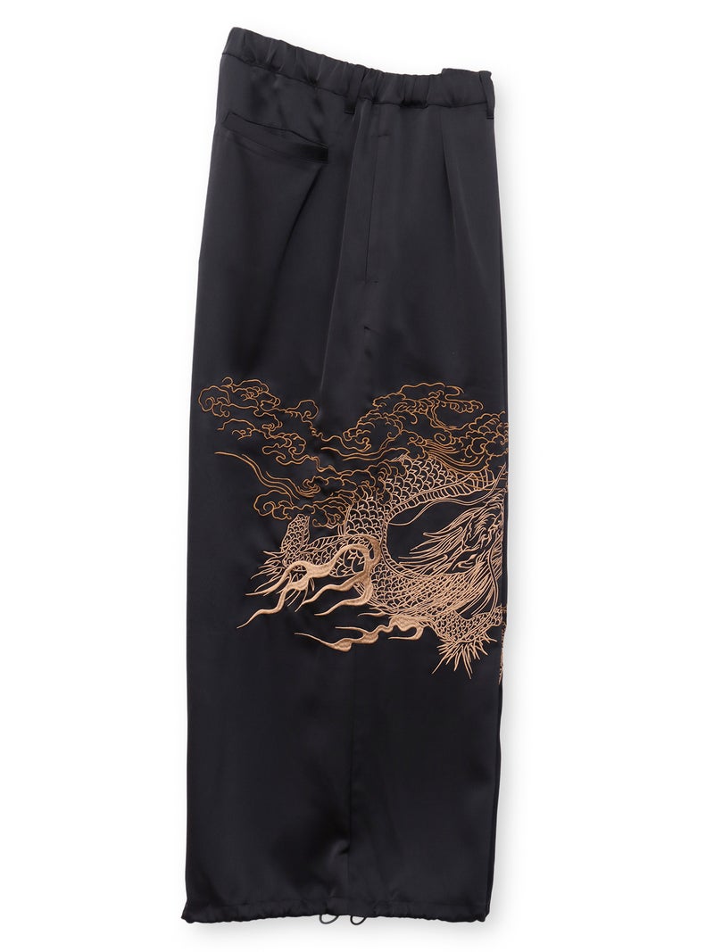 【絡繰魂】“月光龍 揺蕩い”総刺繍ワイドパンツ
