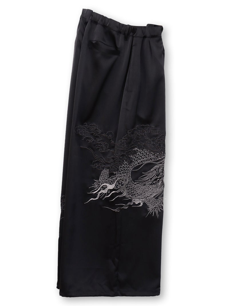 【絡繰魂】“月光龍 揺蕩い”総刺繍ワイドパンツ