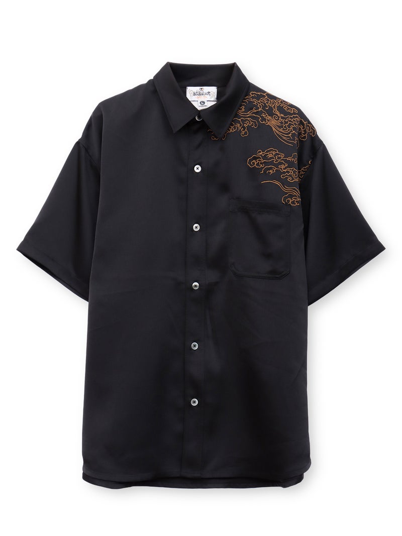 【絡繰魂】“月光龍 揺蕩い”総刺繍半袖シャツ