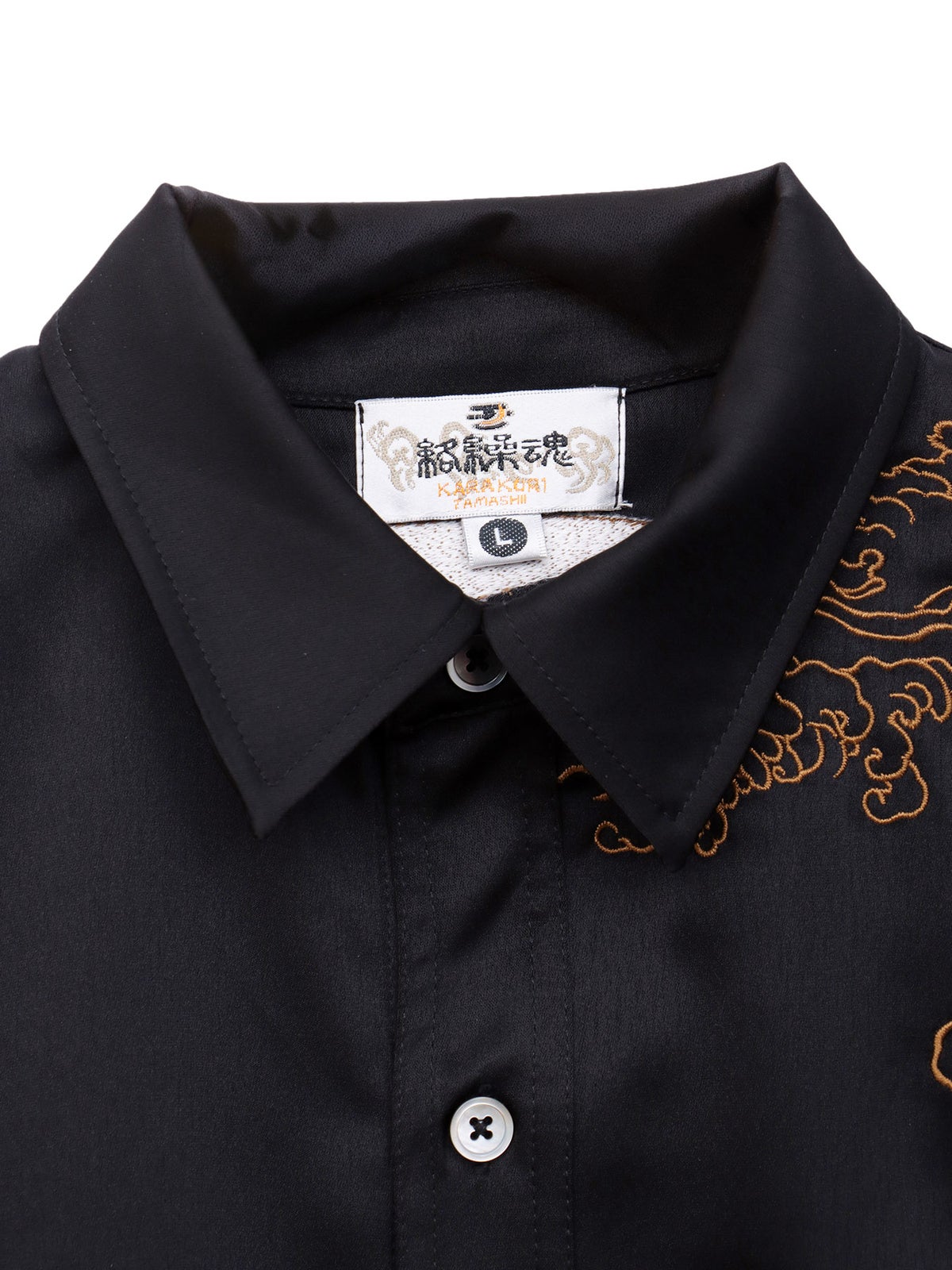 【絡繰魂】“月光龍 揺蕩い”総刺繍半袖シャツ